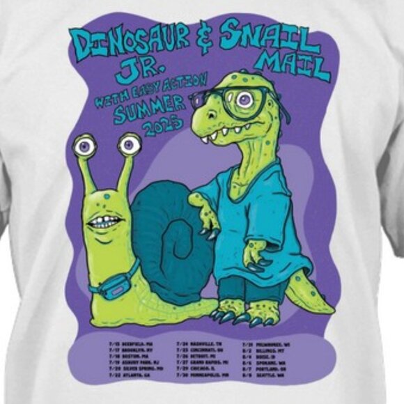 Dinosaur Jr. & Snail Mail Summer 2025 Tour T-Shirt – Indie Rock Band Tee 24 - Picture 2 of 5